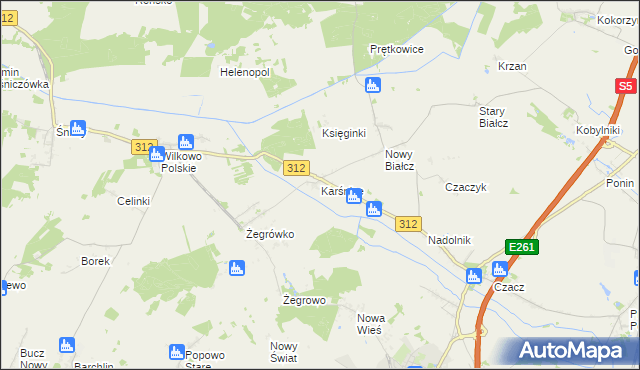 mapa Karśnice, Karśnice na mapie Targeo