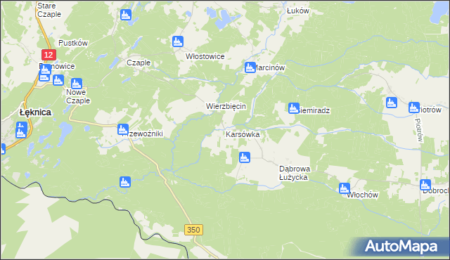 mapa Karsówka, Karsówka na mapie Targeo