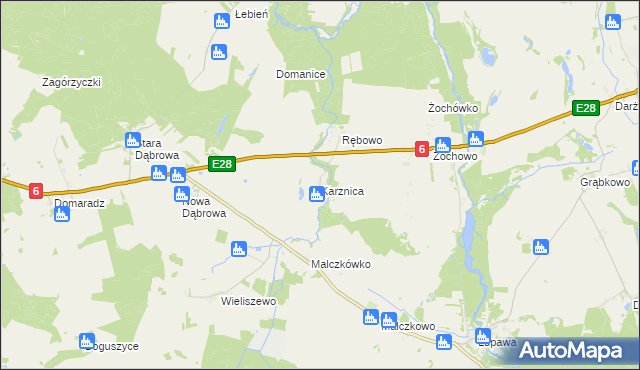 mapa Karznica, Karznica na mapie Targeo