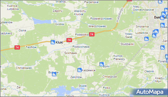 mapa Kaszewice-Kolonia, Kaszewice-Kolonia na mapie Targeo