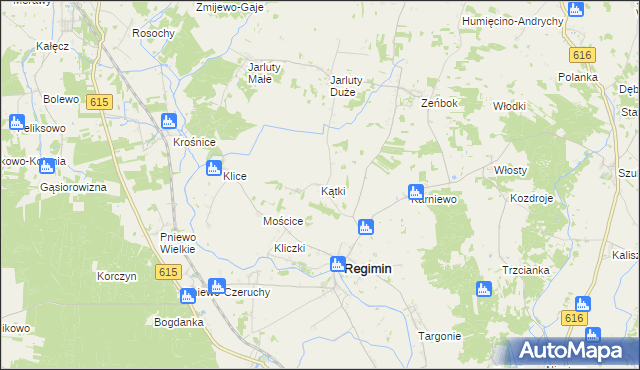 mapa Kątki gmina Regimin, Kątki gmina Regimin na mapie Targeo