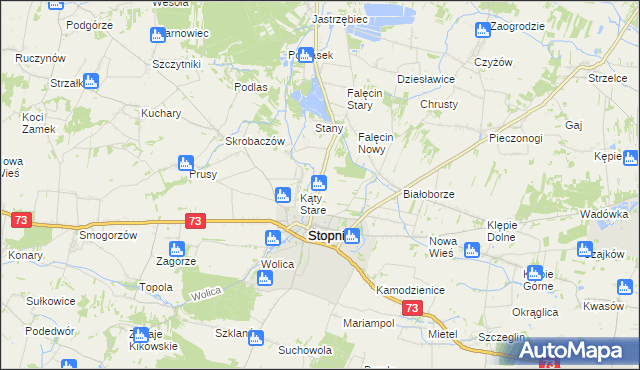 mapa Kąty Nowe, Kąty Nowe na mapie Targeo