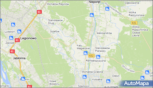 mapa Kąty Węgierskie, Kąty Węgierskie na mapie Targeo