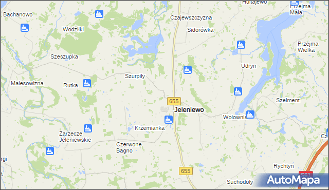 mapa Kazimierówka gmina Jeleniewo, Kazimierówka gmina Jeleniewo na mapie Targeo
