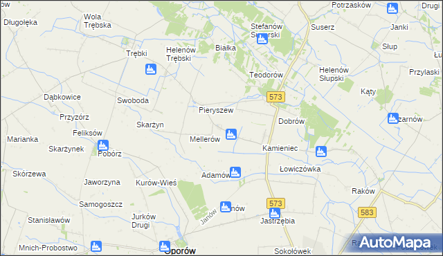 mapa Kaźmierków, Kaźmierków na mapie Targeo