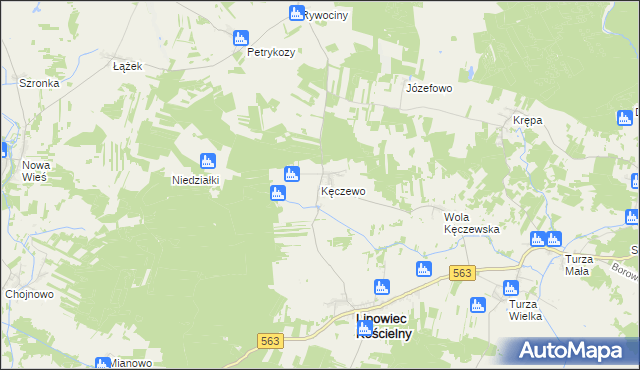 mapa Kęczewo, Kęczewo na mapie Targeo