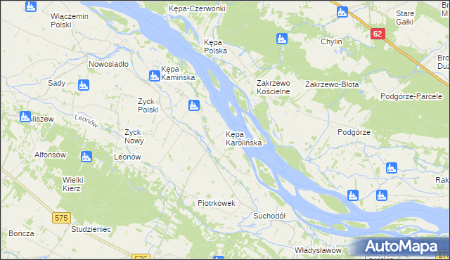 mapa Kępa Karolińska, Kępa Karolińska na mapie Targeo