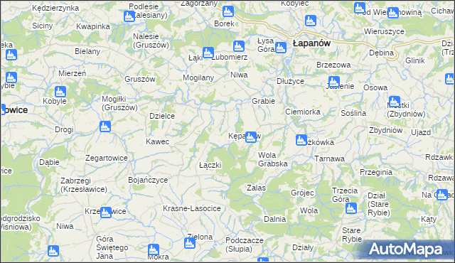 mapa Kępanów, Kępanów na mapie Targeo