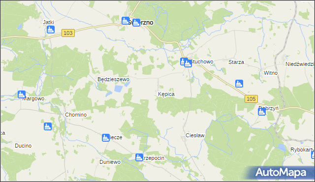 mapa Kępica, Kępica na mapie Targeo