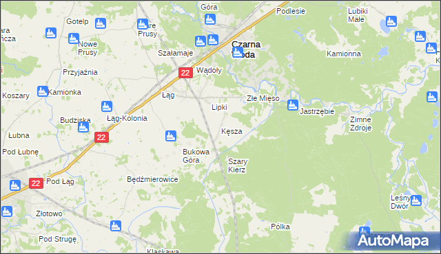 mapa Kęsza, Kęsza na mapie Targeo