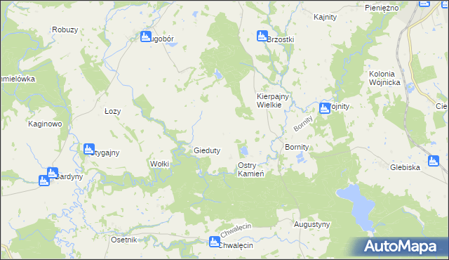 mapa Kierpajny Małe, Kierpajny Małe na mapie Targeo