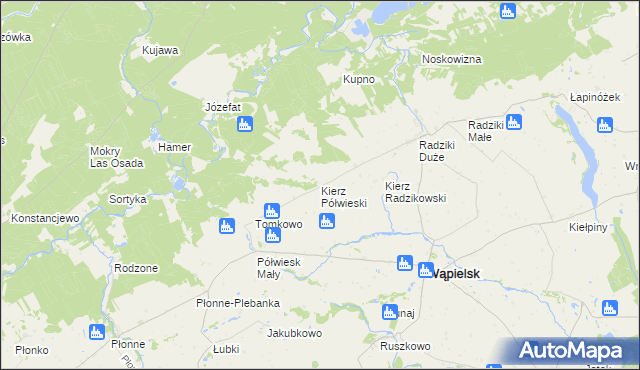 mapa Kierz Półwieski, Kierz Półwieski na mapie Targeo