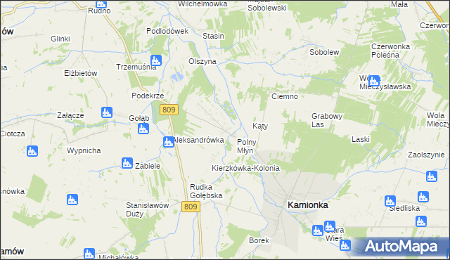 mapa Kierzkówka, Kierzkówka na mapie Targeo