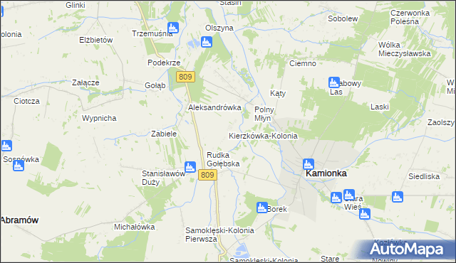 mapa Kierzkówka-Kolonia, Kierzkówka-Kolonia na mapie Targeo