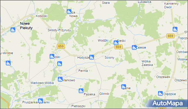 mapa Kiewłaki, Kiewłaki na mapie Targeo