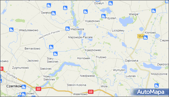 mapa Kijaszkówiec, Kijaszkówiec na mapie Targeo