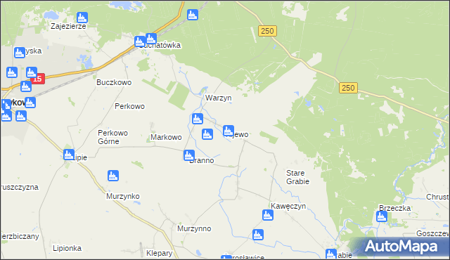 mapa Kijewo gmina Gniewkowo, Kijewo gmina Gniewkowo na mapie Targeo