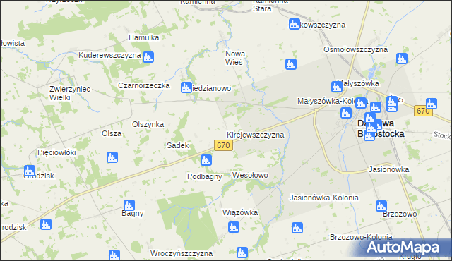 mapa Kirejewszczyzna, Kirejewszczyzna na mapie Targeo