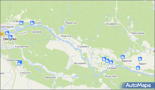 mapa Kiszewko, Kiszewko na mapie Targeo