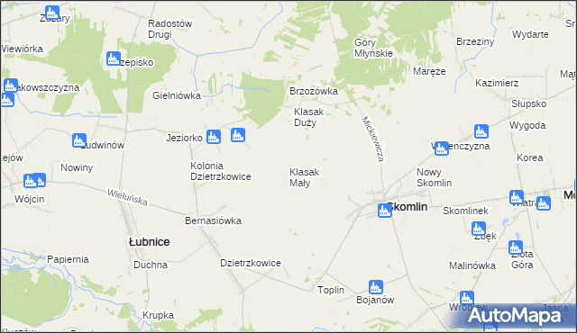 mapa Klasak Mały, Klasak Mały na mapie Targeo