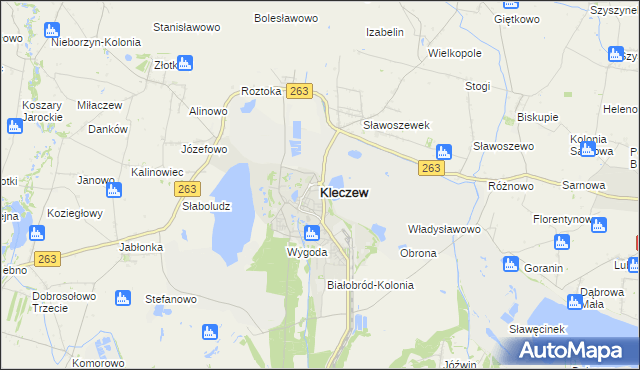 mapa Kleczew, Kleczew na mapie Targeo