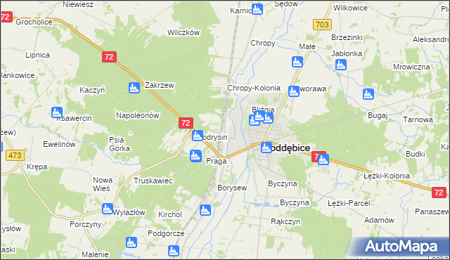 mapa Klementów, Klementów na mapie Targeo