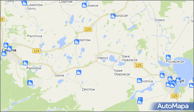 mapa Klępicz, Klępicz na mapie Targeo