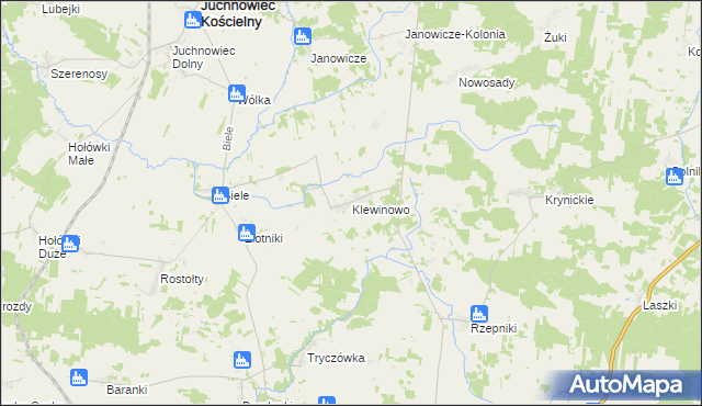 mapa Klewinowo, Klewinowo na mapie Targeo