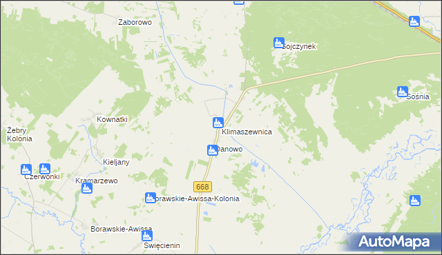 mapa Klimaszewnica, Klimaszewnica na mapie Targeo