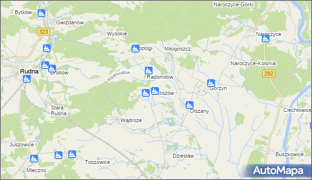 mapa Kliszów gmina Rudna, Kliszów gmina Rudna na mapie Targeo