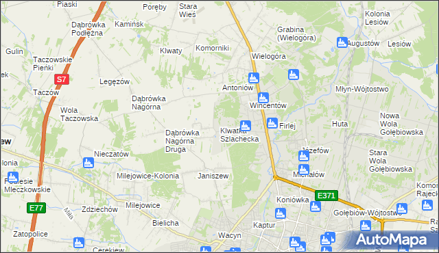 mapa Klwatka Szlachecka, Klwatka Szlachecka na mapie Targeo