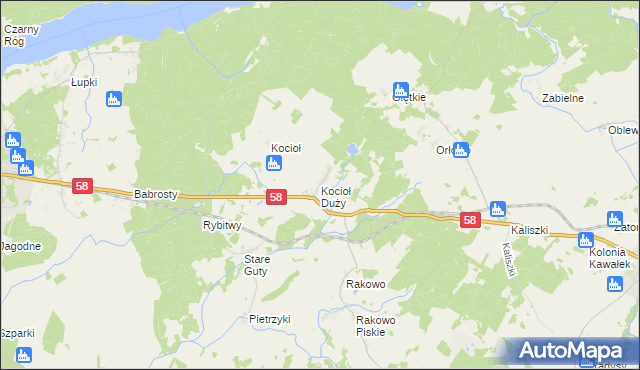 mapa Kocioł Duży, Kocioł Duży na mapie Targeo