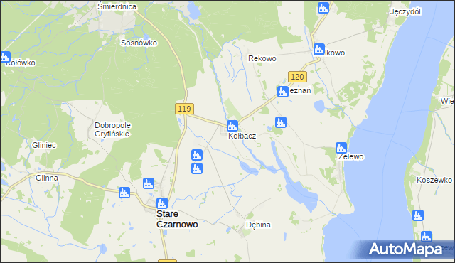 mapa Kołbacz, Kołbacz na mapie Targeo