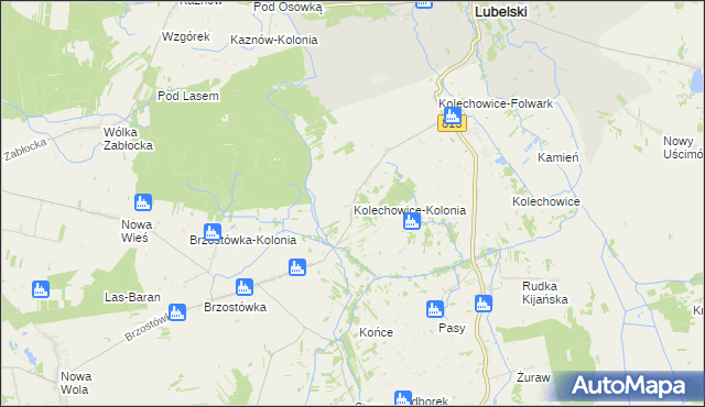 mapa Kolechowice-Kolonia, Kolechowice-Kolonia na mapie Targeo