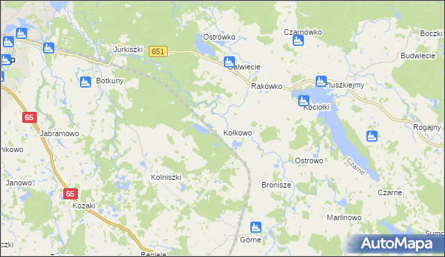 mapa Kołkowo, Kołkowo na mapie Targeo