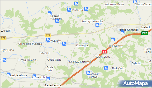 mapa Kołomyjka, Kołomyjka na mapie Targeo