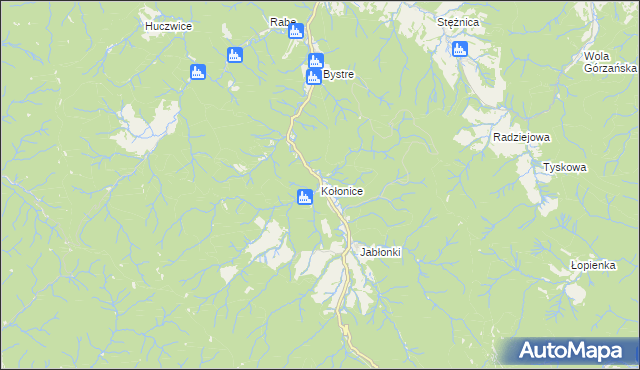 mapa Kołonice, Kołonice na mapie Targeo