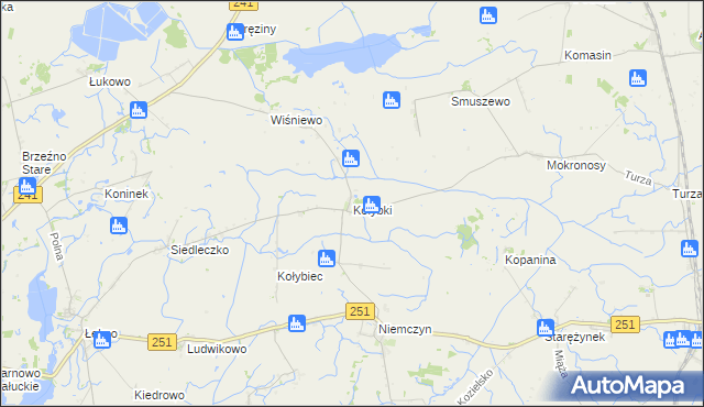 mapa Kołybki, Kołybki na mapie Targeo