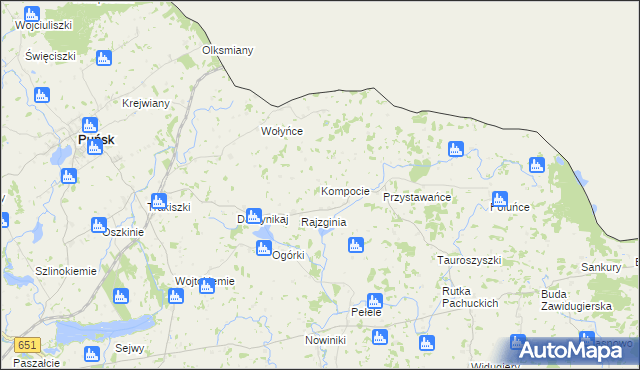 mapa Kompocie, Kompocie na mapie Targeo