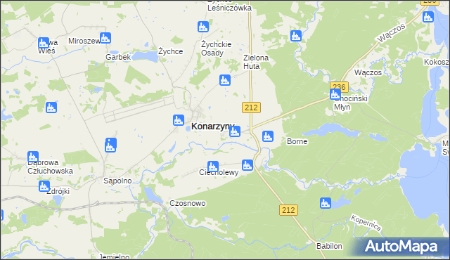 mapa Konarzynki, Konarzynki na mapie Targeo