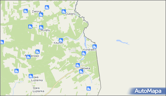 mapa Kondratki, Kondratki na mapie Targeo