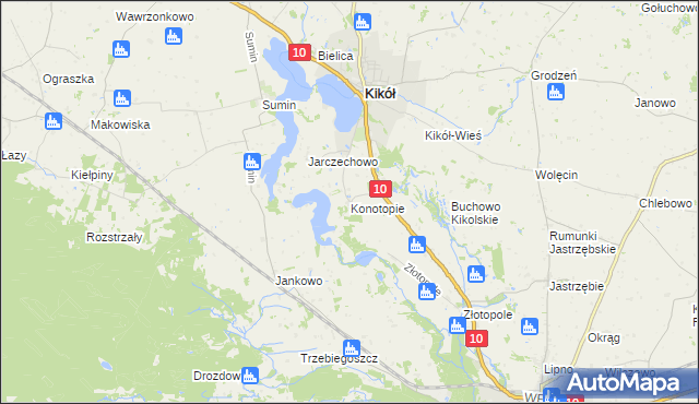 mapa Konotopie, Konotopie na mapie Targeo