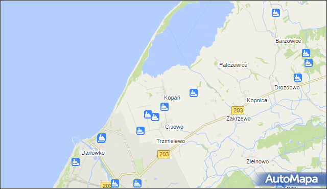 mapa Kopań, Kopań na mapie Targeo