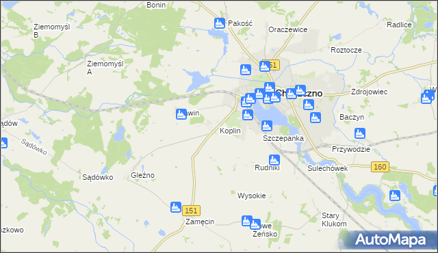 mapa Koplin, Koplin na mapie Targeo