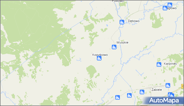 mapa Kopytkowo gmina Sztabin, Kopytkowo gmina Sztabin na mapie Targeo