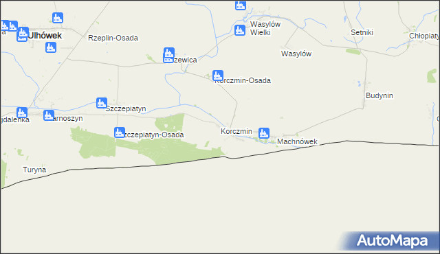 mapa Korczmin, Korczmin na mapie Targeo