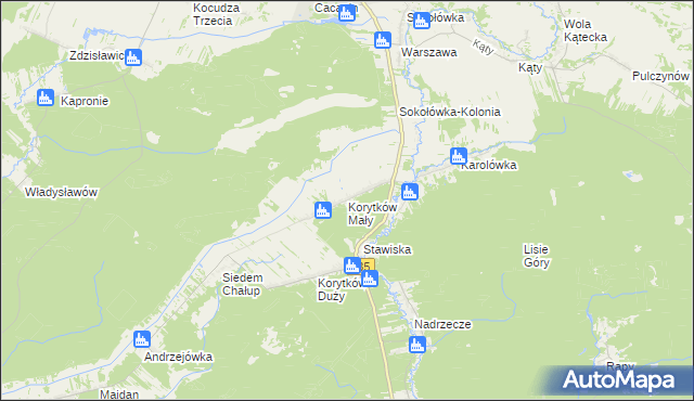 mapa Korytków Mały, Korytków Mały na mapie Targeo