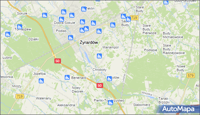 mapa Korytów A, Korytów A na mapie Targeo