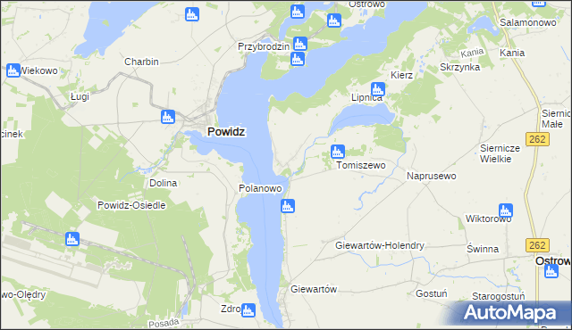 mapa Kosewo gmina Ostrowite, Kosewo gmina Ostrowite na mapie Targeo