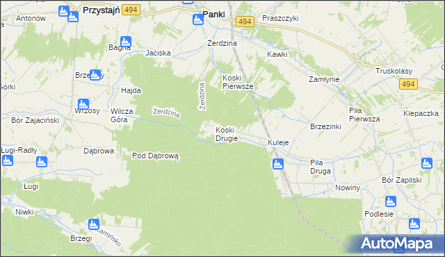 mapa Koski Pierwsze, Koski Pierwsze na mapie Targeo